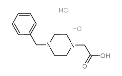 (4-苄基-1-哌嗪)-乙酸双盐酸盐结构式