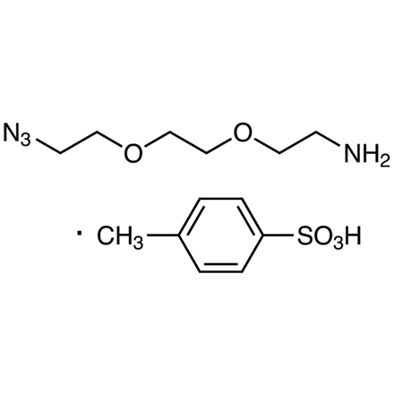 叠氮基-PEG2-胺·Tos-OH结构式