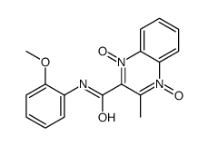 N-(2-methoxyphenyl)-3-methyl-4-oxido-1-oxoquinoxalin-1-ium-2-carboxamide结构式