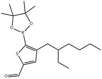 4-(2-Ethylhexyl)-5-(4,4,5,5-tetramethyl-1,3,2-dioxaborolan-2-yl)thiophene-2-carbaldehyde structure