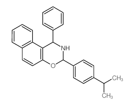 1-phenyl-3-(4-propan-2-ylphenyl)-2,3-dihydro-1H-benzo[f][1,3]benzoxazine结构式
