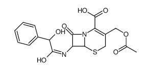 [6R-(6alpha,7beta)]-3-(acetoxymethyl)-7-(hydroxyphenylacetamido)-8-oxo-5-thia-1-azabicyclo[4.2.0]oct-2-ene-2-carboxylic acid结构式