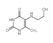 2,4(1H,3H)-Pyrimidinedione, 5-[(2-hydroxyethyl)amino]-6-methyl- Structure