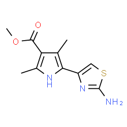 1H-Pyrrole-3-carboxylicacid,5-(2-amino-4-thiazolyl)-2,4-dimethyl-,methylester(9CI) Structure