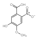2-硝基-4-甲氧基-5-羟基苯甲酸结构式