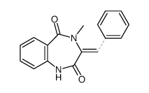 4-甲基-3-(苯基亚甲基)-1H-1,4-苯并二氮杂卓-2,5-二酮结构式
