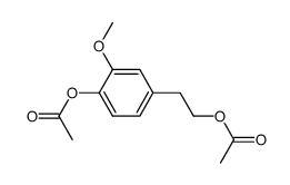 4-(Acetyloxy)-3-Methoxybenzenethanol Acetate结构式
