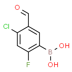 (4-氯-2-氟-5-甲酰苯基)硼酸结构式