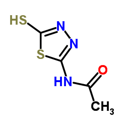 2-乙酰氨基-5-巯基-1,3,4-噻二唑结构式