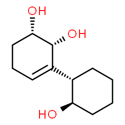 3-Cyclohexene-1,2-diol, 3-[(1S,2R)-2-hydroxycyclohexyl]-, (1S,2R)- (9CI) Structure