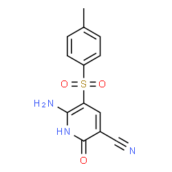 6-AMINO-2-HYDROXY-5-[(4-METHYLPHENYL)SULFONYL]NICOTINONITRILE Structure