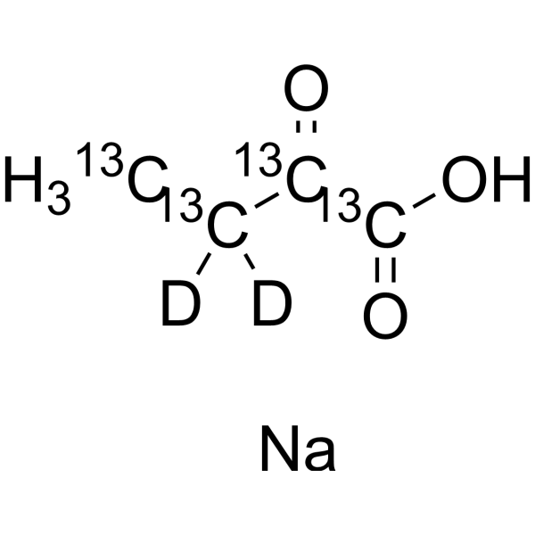 Sodium 2-oxobutanoate-13C4,d2 Structure