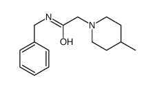 N-benzyl-2-(4-methylpiperidin-1-yl)acetamide结构式