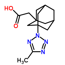 [3-(5-Methyl-2H-tetrazol-2-yl)adamantan-1-yl]acetic acid Structure