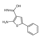 2-氨基-5-苯基-3-噻吩甲酰胺结构式