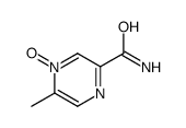 5-methyl-4-oxidopyrazin-4-ium-2-carboxamide结构式
