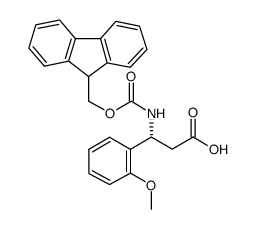 Fmoc-(R)-3-氨基-3-(2-甲氧基苯基)丙酸结构式