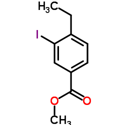 4-乙基-3-碘苯甲酸甲酯结构式