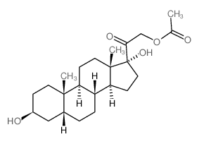 Pregnan-20-one,21-(acetyloxy)-3,17-dihydroxy-, (3b,5b)- (9CI) Structure