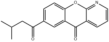 7-(3-methyl-butyryl)-chromeno(2,3-b)pyridin-5-one结构式