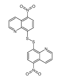 5,5'-dinitro-8,8'-disulfanediyl-bis-quinoline结构式