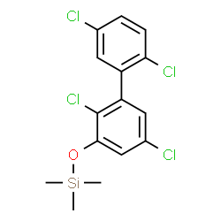 Trimethyl[[2,2',5,5'-tetrachloro(1,1'-biphenyl)-3-yl]oxy]silane结构式