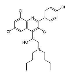 2-dibutylamino-1-[3,6,8-trichloro-2-(4-chloro-phenyl)-quinolin-4-yl]-ethanol结构式
