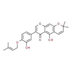 5-Hydroxy-7-[3-hydroxy-4-[(3-methyl-2-butenyl)oxy]phenyl]-2,2-dimethyl-2H,6H-benzo[1,2-b:5,4-b']dipyran-6-one picture