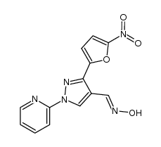 3-(5-nitro-furan-2-yl)-1-pyridin-2-yl-1H-pyrazole-4-carbaldehyde oxime Structure
