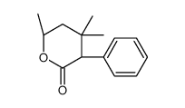 (3R,6S)-4,4,6-trimethyl-3-phenyloxan-2-one结构式