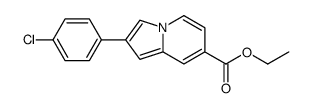ethyl 2-(4-chlorophenyl)indolizine-7-carboxylate结构式