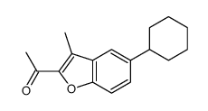 1-(5-cyclohexyl-3-methyl-1-benzofuran-2-yl)ethanone Structure
