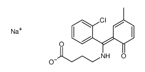 sodium,4-[[(2-chlorophenyl)-(3-methyl-6-oxocyclohexa-2,4-dien-1-ylidene)methyl]amino]butanoate Structure