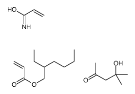 2-ethylhexyl prop-2-enoate,4-hydroxy-4-methylpentan-2-one,prop-2-enamide结构式