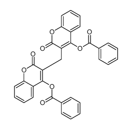 [3-[(4-benzoyloxy-2-oxochromen-3-yl)methyl]-2-oxochromen-4-yl] benzoate结构式