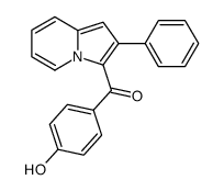 2-phenyl-3-(4-hydroxy-benzoyl)-indolizine Structure