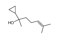 2-cyclopropyl-6-methyl-hept-5-en-2-ol结构式