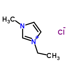 1-乙基-3-甲基氯化咪唑鎓结构式