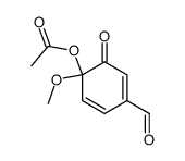 4-Methoxy-4-acetoxy-3-oxo-3,4-dihydro-benzaldehyd Structure