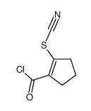 Thiocyanic acid, 2-(chlorocarbonyl)-1-cyclopenten-1-yl ester (9CI) Structure