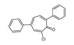 2-chloro-4,7-diphenylcyclohepta-2,4,6-trien-1-one结构式