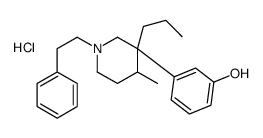 3-[4-methyl-1-(2-phenylethyl)-3-propylpiperidin-3-yl]phenol,hydrochloride Structure