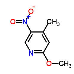 2-甲氧基-5-硝基-4-甲基吡啶结构式