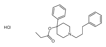[4-phenyl-1-(3-phenylpropyl)piperidin-4-yl] propanoate,hydrochloride Structure