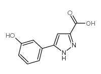 5-(3-羟基苯基)-1H-吡唑-3-羧酸结构式
