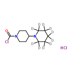 (2,2,3,3,4,4,5,5,6,6-2H10)-1,4'-Bipiperidine-1'-carbonyl chloride hydrochloride (1:1) Structure