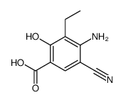 Benzoic acid, 4-amino-5-cyano-3-ethyl-2-hydroxy- (9CI) structure