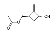 Cyclobutanemethanol, 3-hydroxy-2-methylene-, alpha-acetate, (1R,3R)- (9CI) Structure