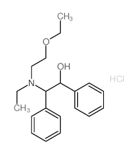 2-(2-ethoxyethyl-ethyl-amino)-1,2-diphenyl-ethanol结构式