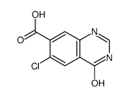 6-氯-4-氧代-1,4-二氢喹唑啉-7-羧酸结构式